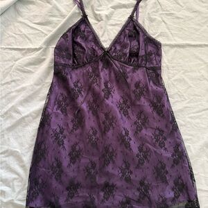 Vintage Cinema Etoile Babydoll Slip Dress Womens Medium Lace Whimsigoth Y2K 90s